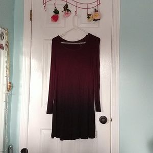 Plum to Black Gradient Dress